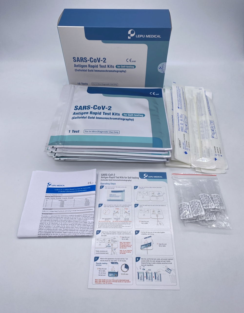 Lepu Medical SARS-CoV-2 Antigen Rapid Test Kits, Colloidal Gold Test Kit  Manufacturer/Supplier
